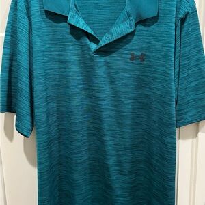 Under Armour Blue Polo Shirt Lightweight Sporty Design